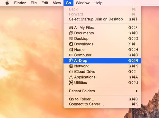 connect ipod to mac for airdrop